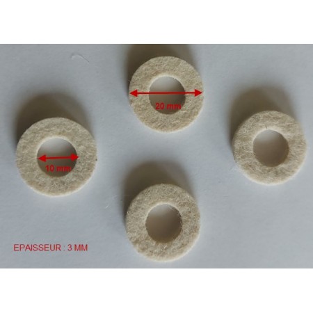 Rondelles en Feutre 20X10X2 mm