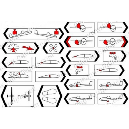 Etiquettes/Pictogrammes adhésifs cockpit