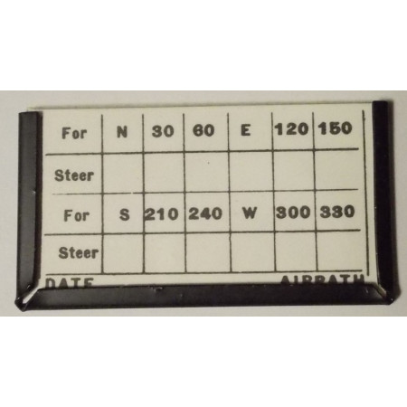 Table de Compensation pour Compas Airpath 2300 & 2400